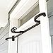 Front Door Garland Hanger - Adjustable, Heavy-Duty Cast Iron Decor | No Nails, No Damage - Brown (Single Door)