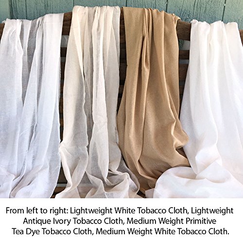 10 Yards White Tobacco Cloth Natural Cotton Fabric Lightweight for