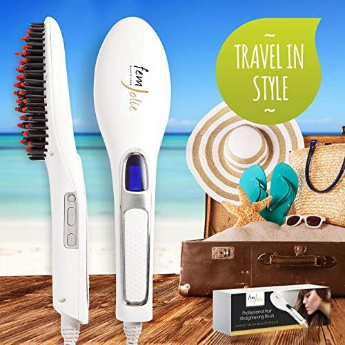 femjolie hair straightening brush