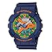 Casio Men's GA110FC-2A Blue Resin Quartz Watch with Green Dial