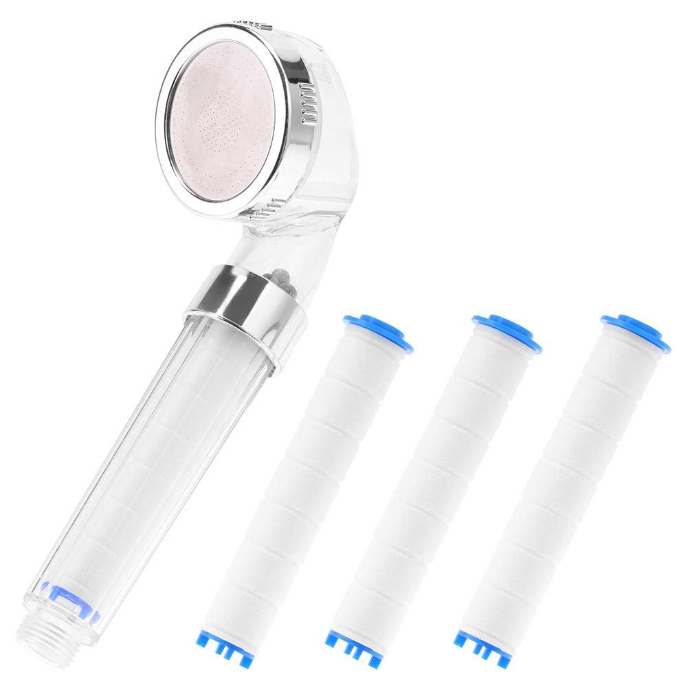 Negative Ions Handheld Shower Head Pressurized Showering Bathing Sprinkler Water Saving with 3 Filters for Best Shower Experience with 3 Filters (#1)