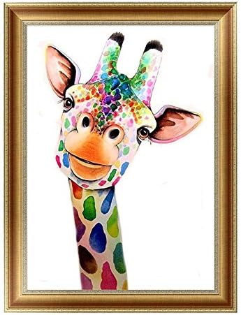 HEWADY Giraffe DIY 5D Diamond Painting Kit, Crystal Full Diamond Rhinestone Painting By Number Cross Stitch Kit Embroidery Craft Home Decor (12"x 16")