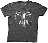 The Big Lebowski Vitruvian Mens Charcoal Heather T-Shirt L