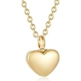 Small Heart Cremation Jewelry for Ashes 316L Stainless Steel Memorial Urn Pendant Customize Keepsake Jewelry for Women