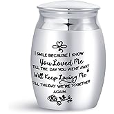 Luluadorn Keep Loving Mini Cremation Urn for Human Ashes Family Friends Mom Dad Daughter Sister Son Brother Memorial Keepsake Ash Holder Funeral 1.6"