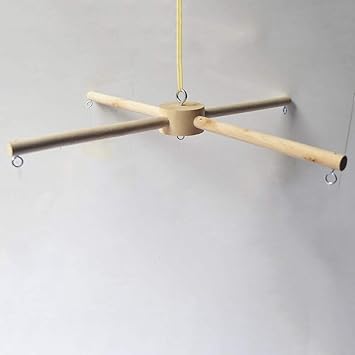 Amazon Com Loogool Wooden Frame Baby Crib Hanger Frame Diy Mobile Kit Hanger Infant Bed Toy Decoration Newborn Gift Style A Baby