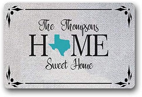 LSS Trading Home Sweet Home Custom Doormat, Personalized Door Mat, Housewarming Gift, Wedding Gift, Welcome Mat, Home State Mat, Realtor Gift, Gift for Client, Rug 18" x 30"