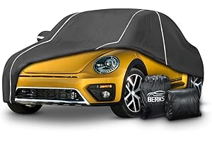 BERKSYDE Waterproof Car Cover for Fit Volkswagen New Beetle 1998-2024 All Weather 6 Layers Full Car Cover with Storage Bag