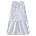 Halo 100% Cotton Sleepsack Swaddle Wearable Blanket, Blue and Grey Dot, Small