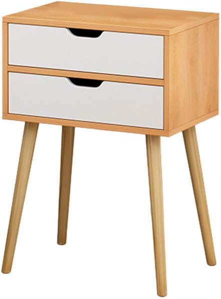 Amazon Com Bedside Table Nightstand Fundiscount Bedroom Table With 2 Storage Drawer Mid Century Wooden Legs Night Stand End Table Bed Side Coffe Table Desk For Living Room 15 7 X 11 8 X 22 8 Inches Brown