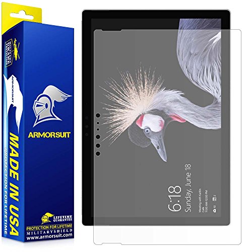 Surface Pro 2017 Anti-Glare Screen Protector Armorsuit MilitaryShield Screen Protector For Surface Pro 2017 Lifetime Replacements - Anti-Bubble Matte