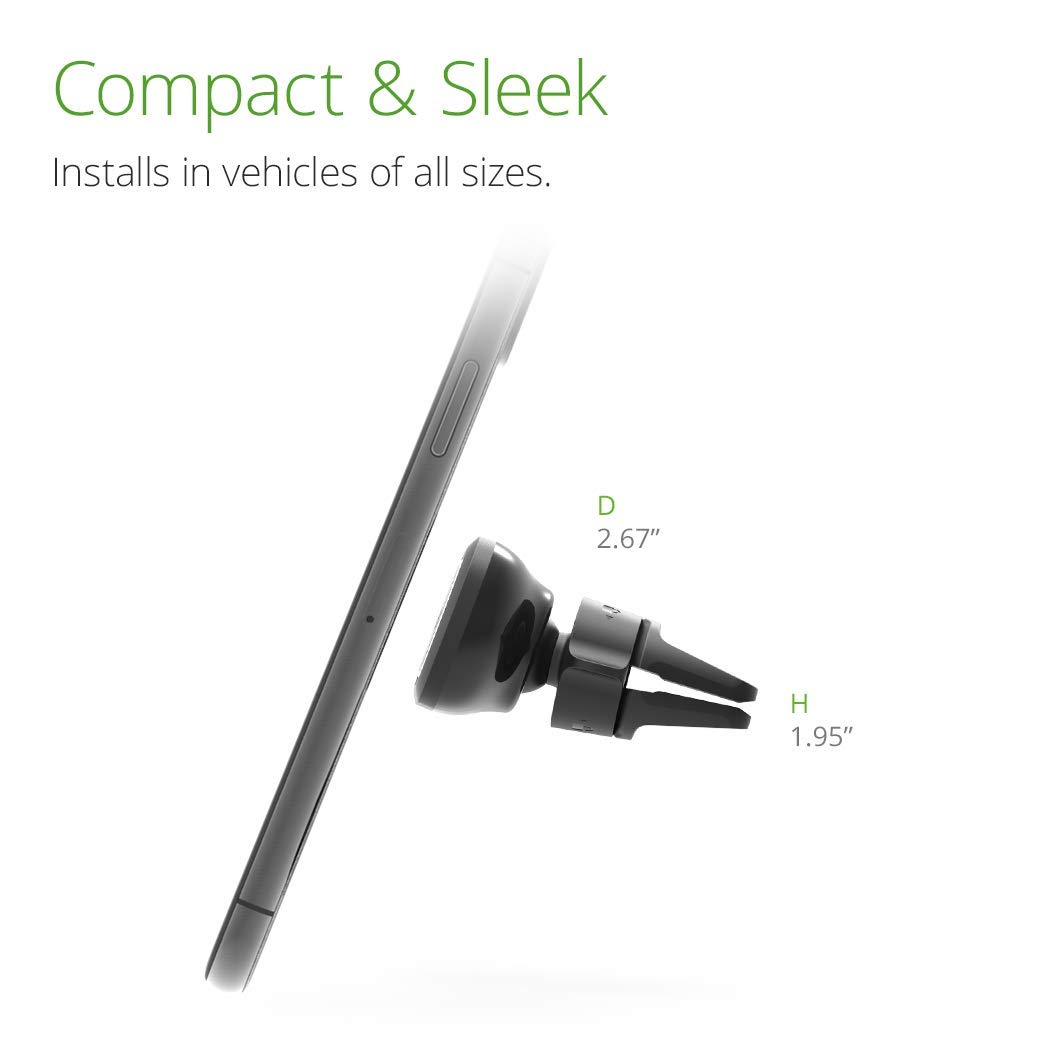 iOttie iTap 2 Magnetic Air Vent Car Mount Holder || Cradle for IPhone Xs Max R 8 Plus 7 Samsung Galaxy S10 E S9 S8 Plus Edge Note 9 & Other Smartphones
