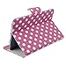 Aokdis Universal Polka Dot Leather Stand Case Cover For Android Tablet PC 7 inch (hot pink)