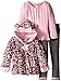 Little Lass Little Girls' 3 Piece Faux Fur Jacket Set Cheetah Ears