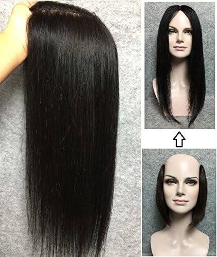 100% Hand Tied Realistic SILK TOP 100% human hair toppers top hair pieces for women (12 INCH, #2 Dark Brown)