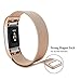 hooroor for Fitbit Charge 2 Bands Small Large for Women Men, Milanese Loop Stainless Steel Metal Sport Bracelet Strap with Unique Magnet Lock Replacement Wristbands for Fitbit Charge 2 Fitness Tracker