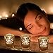 Premium Votive Candle Holders made of Mercury Glass with Speckled Gold - Adds warm elegant glow to every Home or Wedding Decor, Set of 15