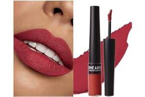 YouMedi Matte Nude Liquid Lipstick, Tinted Highly Pigmented Lip Stain with Beeswax, Super Stay Velvet Lip Gloss, Smooth Matte Long Lasting Waterproof Smudgeproof Non-Stick Cup Lipcolor Makeup Gift, 08