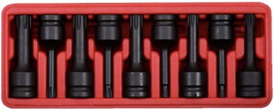 KS Tools 911.0934 1/2-inch Impact Socket Set Ribe Long (9 Pieces), Variety pack