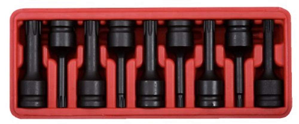 1/2" Impact bit socket set for RIBE screws, 9 pcs