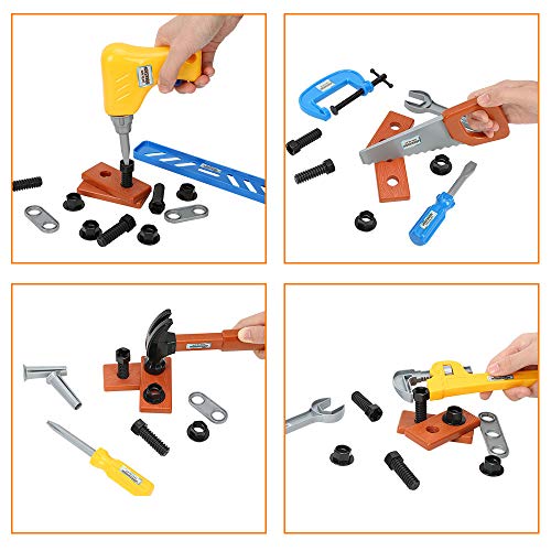 Elec3 Toy Tools, Kids Tool Set 40 Pieces for Toddlers, Boys Construction Play Tools Kit with a Durable Plastic Case-Children Learning, Educational Gift