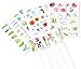 Nail Art Stickers Supplies Nail Decals for Women 24 Sheets Water Transfer Nail Tattoo Stickers Rose Flower Cactus Leaf Summer Series Design Manicure Tips Acrylic Nail Art Decorations Accessories