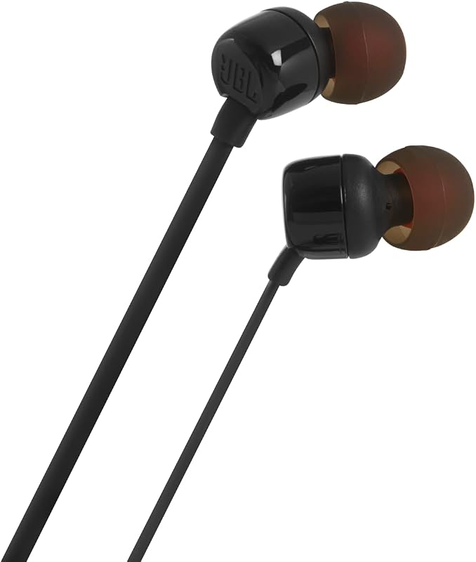 T110 - Auriculares intraurales universales con mando a distancia y micrófono, color negro