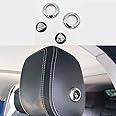 MAXDOOL Car Front Seat Switch-Adjusting Button Cover Decal Trim Decorative Frame Interior Modification for Jaguar FL F-PACE XE XJ (2pcs)(Black)