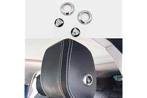 MAXDOOL Car Front Seat Switch-Adjusting Button Cover Decal Trim Decorative Frame Interior Modification for Jaguar FL F-PACE XE XJ (2pcs)(Black)