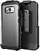 Encased Belt Case for Galaxy S8 Plus (Heavy Duty - Mil Spec) Dual Layer Hybrid Protective Cover with Rugged Holster Clip (Samsung S8+) (Gunmetal Grey)