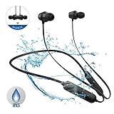 Qi Hong Bluetooth Headphones, Lightweight Wireless Earbuds with Magnetic Connection, IPX5 Water Resistant Bluetooth 4.1 Sports Earphones for Running, Built-in Mic, 9 Hrs Work Time