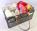 Baby Diaper Caddy Organizer Large- Must Have Newborn Nursery Essentials for Boys or Girls, Baby Shower Gift Basket and Registry, Nursery Decor, Felt Gray Diapering Bag with Inserts, Storage Bin