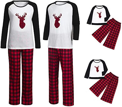 Qpika Plaid Tops Pants Family Pajamas Sleepwear Matching Christmas Sets 2018