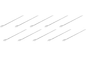 EISCO 10PK Spatula Spoons, 9" - Stainless Steel, Polished - One 0.3" Flat End, One 0.5" Scoop End