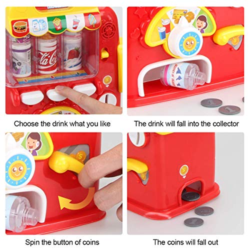 FS Interactive Vending Machine Game, Pretend Play Electronic Drink Machines, Early Developmental Toy, Fun Gifts for Age 2,3,4,5,6,7,8 Year Old Kids, Children's, Boys, Girls