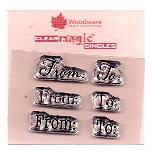 Woodware Clear Magic Minis Just Words-from to, 9 x 7 cm Approx, JWS081