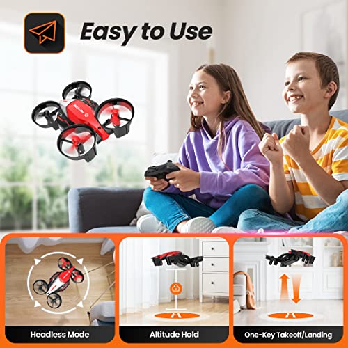 Holy Stone Mini Drone for Kids, HS210F 2 In 1 Small Indoor RC Quadcopter Helicopter Plane with Modular Battery, Land and Fly Mode, Auto Hovering, 3D Flip, Headless Mode, Toy Gift for Boys and Girls