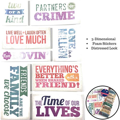 2 Friendship+Memories+Scrapbook+Adhesive+Stickers