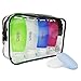 Travel Bottles - TSA Approved 3 oz Travel Containers, Leakproof Travel Tubes + TSA Approved Toiletry Bag + Toothbrush Cover