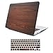 iCasso Compatible with MacBook Air 11 inch Case Model A1370/A1465, Ultra Slim Pattern Plastic Hard Shell Case Protective Cover for MacBook Air 11'' with Keyboard Cover - Wood
