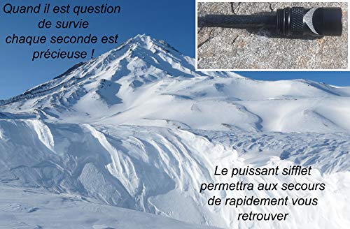 Titaneo Kit De Survie Tactique 8 En 1 : Pierre A Feu +kit De Peche +boussole +paracorde +sifflet De Signalisation +décapsuleur +brise Vitre + Pour Camping/randonnée/alpinisme/foret/survivalisme