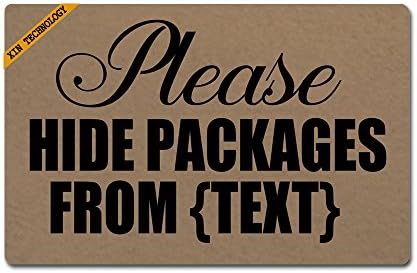 Artsbaba Doormat Please Hide All Packages From My Husband Rubber Non-Slip Doormat Entrance Rug Floor Door Mat Funny Home Indoor Mats 23.6 x 15.7 Inches