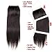 LONG YAO Brazilian Straight Virgin Hair 3 Bundles with Closure 4 X 4 Lace Closure with Bundles 100% Virgin Human Hair Extensions Weave weft Natural Color (18 20 22 W 16 Closure)