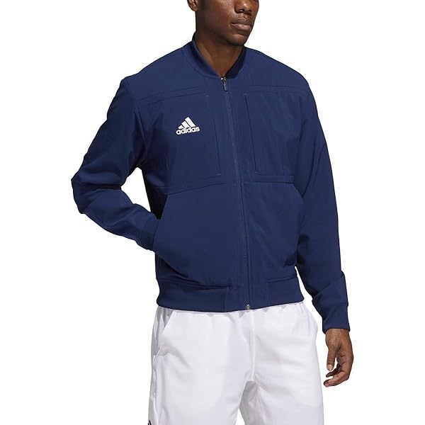 adidas Men's Adaptive Full Zip Track Jacket, Shadow Navy Small at