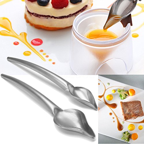 Dcrt Deco Spoon Multi-use Precision Chef Culinary Drawing Spoons for Decorating Plates, set of 2 - Thumbnail 4