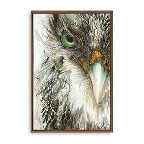 Framed Canvas Home Artwork Decoration Animal Portrait Canvas Wall Art for Living Room, Bedroom - 16x24 inches