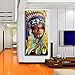 KALAWA Native American Girl Feathered Women Modern Home Wall Decor Canvas Artworks Picture Art HD Print Painting On Canvas 3 Piece Framed Ready to Hang (24''W x 16''H)
