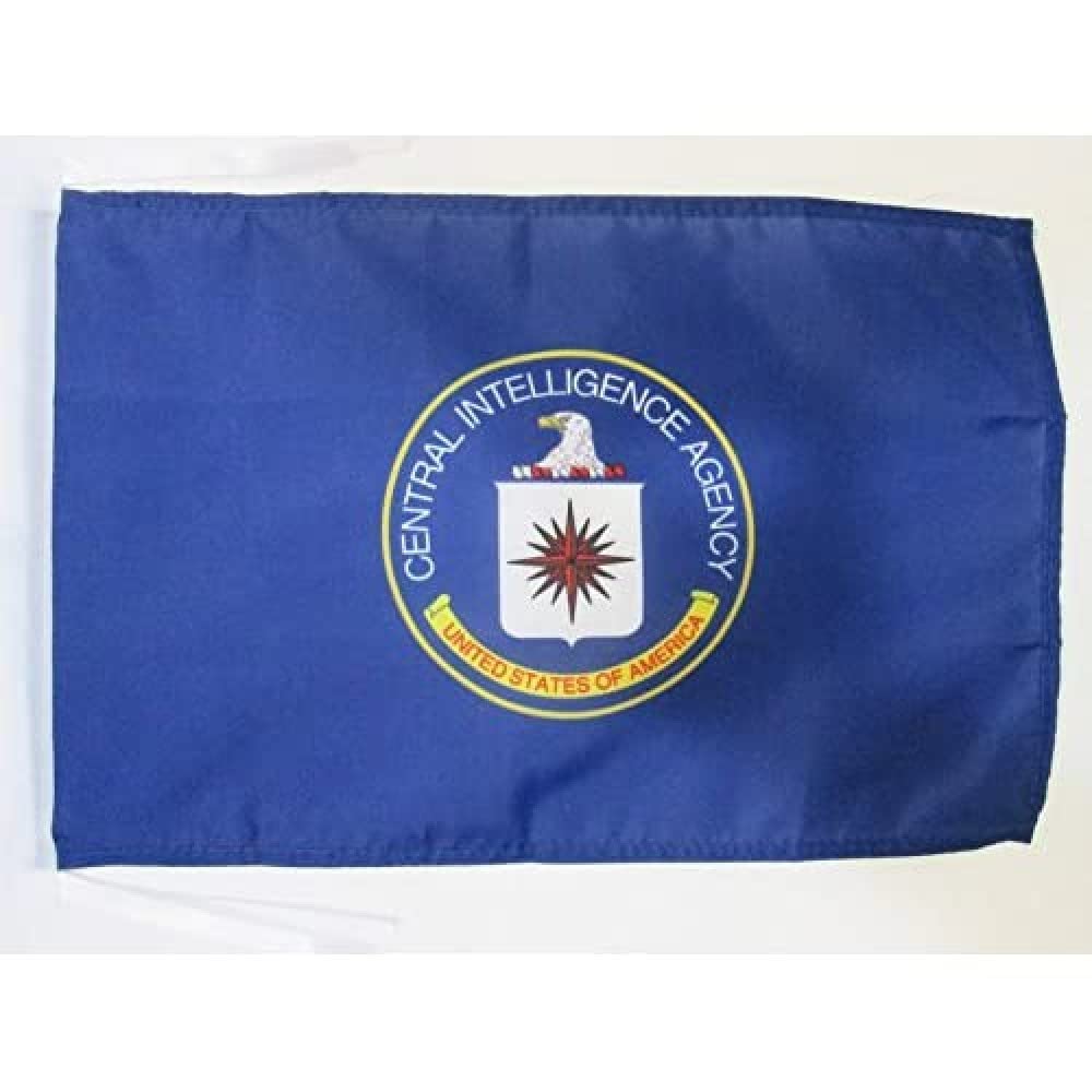 AZ FLAG - CIA of United States Flag - 18'' x 12'' - 100% Polyester US Central Intelligence Agency Small Banner with Two Cords - Fade Resistant - Vivid Colors - 18x12 in - 45x30 Cm — image 1