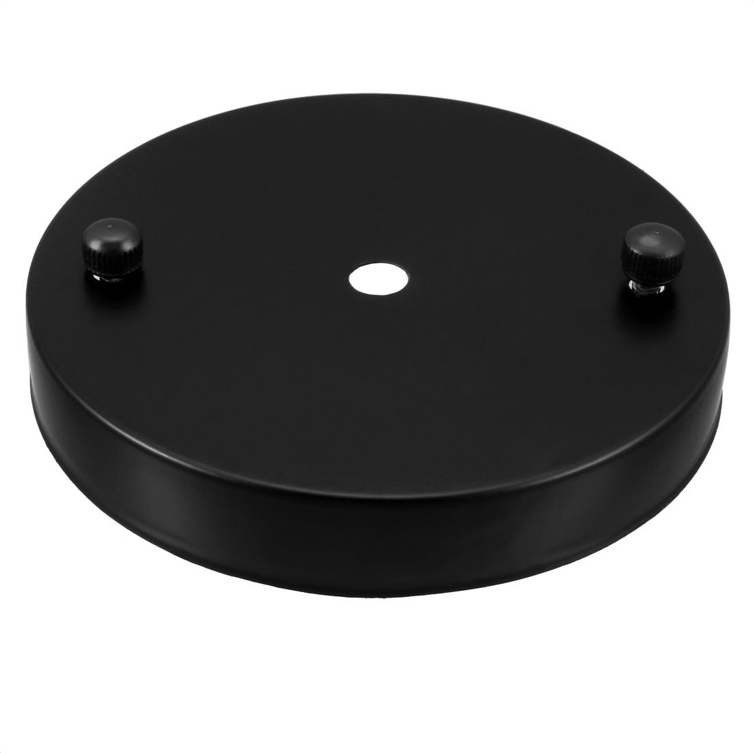 sourcing map Retro Ceiling Light Plate Pointed Base Chassis Disc Pendant Accessories 120mmx20mm Black with Screw 37mm Mounting Distance
