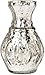 Luna Bazaar Mini Ribbed Design Mercury Glass Vase (4-Inch, Silver)